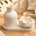 Decorative Vase & Trinket Tray Set